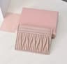 Mini Pleated Wallet Card Holder Coin Purse Zip Pouch For Women 2