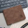 Retro Dollar Pattern Mens Wallet Small Coin Purse Horizontal Matte Feel Billfold 1