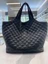 Large Raffia Tote Bag For Women With Leather Trim Sequined Embroidery And Dual Straps 1