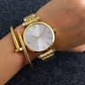 Elegant Womens Crystal Dial Quartz Watch With Metal Steel Band 2