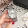 Women Crystal Accent Quartz Watch Stainless Steel Band Elegant Analog Wristwatch 4