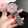 Diamond Crystal Women Quartz Watch With 3 Dial Steel Band 4