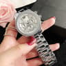Diamond Crystal Women Quartz Watch With 3 Dial Steel Band 3