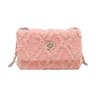 Womens Denim Quilted Handbag With Diamond Pattern Shoulder And Crossbody Design 2