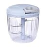 Manual Garlic Press And Vegetable Chopper With Rotating Metal Blades 1