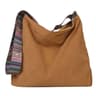Womens Corduroy Crossbody Handbag With Wide Shoulder Strap And Zipper Closure 2