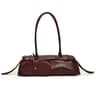 Womens Motorcycle Style Shoulder Bag With Zipper Closure And Soft PU Material 0