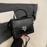 Square Crossbody Bag For Women With Rivet Accents 0