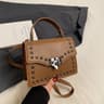 Square Crossbody Bag For Women With Rivet Accents 1