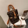 Womens Small Hard Shell Crossbody Bag With Printed Square Box Design 1