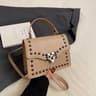 Women Small Square Crossbody Bag With Rivet Accents 2