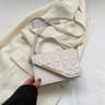 Women Textured Small Square Shoulder Handbag Lightweight Everyday Purse 3