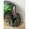 Vintage Plaid Womens Shoulder Bag With Pleated Design And Drawstring Closure 3