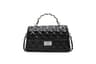 Womens Small Square Shoulder Handbag With Diamond Grid Design And Chain Strap 0