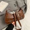 Cream Mini Hobo Bag With Buckle Accent And Convertible Crossbody Style 3