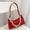 Women Crocodile Pattern Shoulder Bag With Chain Strap And PU Leather Finish 6