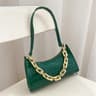 Women Crocodile Pattern Shoulder Bag With Chain Strap And PU Leather Finish 1
