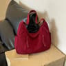 Womens Large Capacity Cloth Hobo Shoulder Bag With Multiple Pockets 0