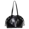 Leather Shoulder Bag With Bow Accent And Large Capacity 2