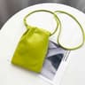 Women Mini Crossbody Bag In Lime Green Faux Leather With Adjustable Strap 3