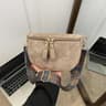 PU Leather Waist Bag With Wide Strap Solid Color Hobo Crossbody Purse 3