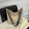 Womens Vintage PU Leather Bucket Crossbody Bag With Wide Shoulder Strap 3
