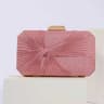 Women Pleated Evening Clutch Bag In Champagne With Wrinkled Fabric Finish 4