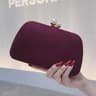 Luxury Velvet Clutch Bag With Metal Chain And PU Frame For Evening Events 2