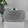 Women Silver Crystal Evening Clutch Bag For Weddings And Formal Events 1