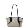 Womens PU Leather Tote Bag With Zipper Closure And Interior Pocket 1