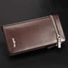 Mens Long PU Leather Wallet With Double Zipper And Phone Pocket 1