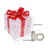 Lighted Christmas Gift Box Ornament With Perfume Bottle Design And Decorative Bow 2