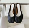 Womens Soft Leather Split Toe Ballet Flats With Bow Detail And Slingback Strap 0