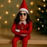 Christmas Elf Resin Figurine With Classic Sitting Pose For Holiday Tabletop Decor 3