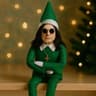 Christmas Elf Resin Figurine With Classic Sitting Pose For Holiday Tabletop Decor 2