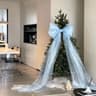 Large Christmas Organza Bow Hanging Decoration For Christmas Tree And Holiday Decor 3