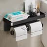 Stainless Alloy NoDrill WallMounted Toilet Paper  Tissue Holder Rack 2