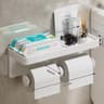 Stainless Alloy NoDrill WallMounted Toilet Paper  Tissue Holder Rack 5