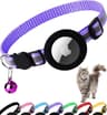 AirTag Cat Collar With Holder  Cute Reflective Breakaway Kitten Collar With Bell 10