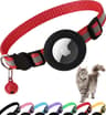 AirTag Cat Collar With Holder  Cute Reflective Breakaway Kitten Collar With Bell 6