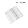 2 Pcs Clear Folding Door Hinges  Transparent AcrylicABS Cabinet Hinges For Furniture Doors Foldable 8