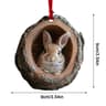 Animal Christmas Acrylic Ornaments 2D  Raccoon Owl Bunny Squirrel Bird Tree Hole Pendant Cute Xmas  6