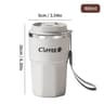 WORTHBUY 304 Stainless Steel Insulated Coffee Mug With Lid  Handle  Double Wall Reusable Travel Cup 11