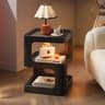NumiCurve ABS Modern Side Table  Light Luxury Sofa End Table  Creative Bedside Storage Shelf 6