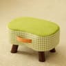 Minimalist Wooden Ottoman Stool  Cushioned Shoe Bench  Living Room Footrest 7