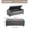 48in Redlife Folding Storage Ottoman Bench  Minimalist Fabric Footrest Stool With Flip Lid  Safety  4