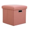 Folding Storage Ottoman Cube  Collapsible Footrest Stool With Padded Lid For Living Room  Dorm 17