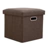 Folding Storage Ottoman Cube  Collapsible Footrest Stool With Padded Lid For Living Room  Dorm 9