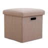 Folding Storage Ottoman Cube  Collapsible Footrest Stool With Padded Lid For Living Room  Dorm 19