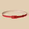 Womens Skinny PU Leather Belt With Vintage Buckle  Thin Dress Waist Belt For Ladies 8